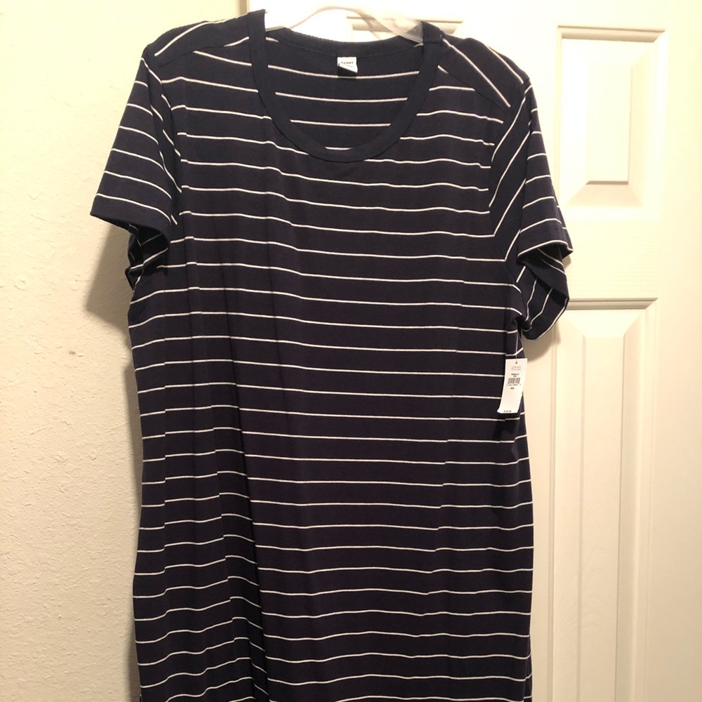 Navy and white dress. NWT